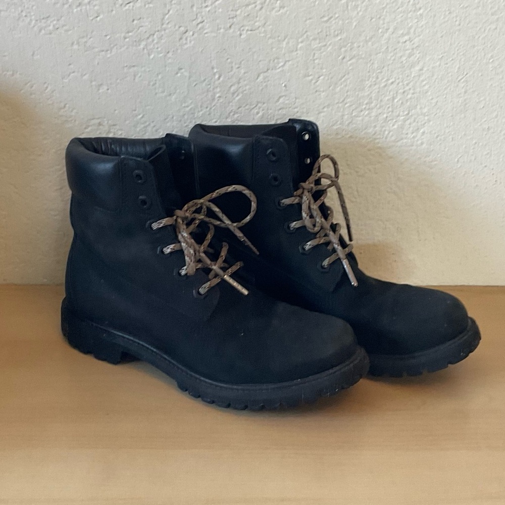 Women's Timberland® Premium 6-Inch Waterproof Boot, Black Suede, size 8